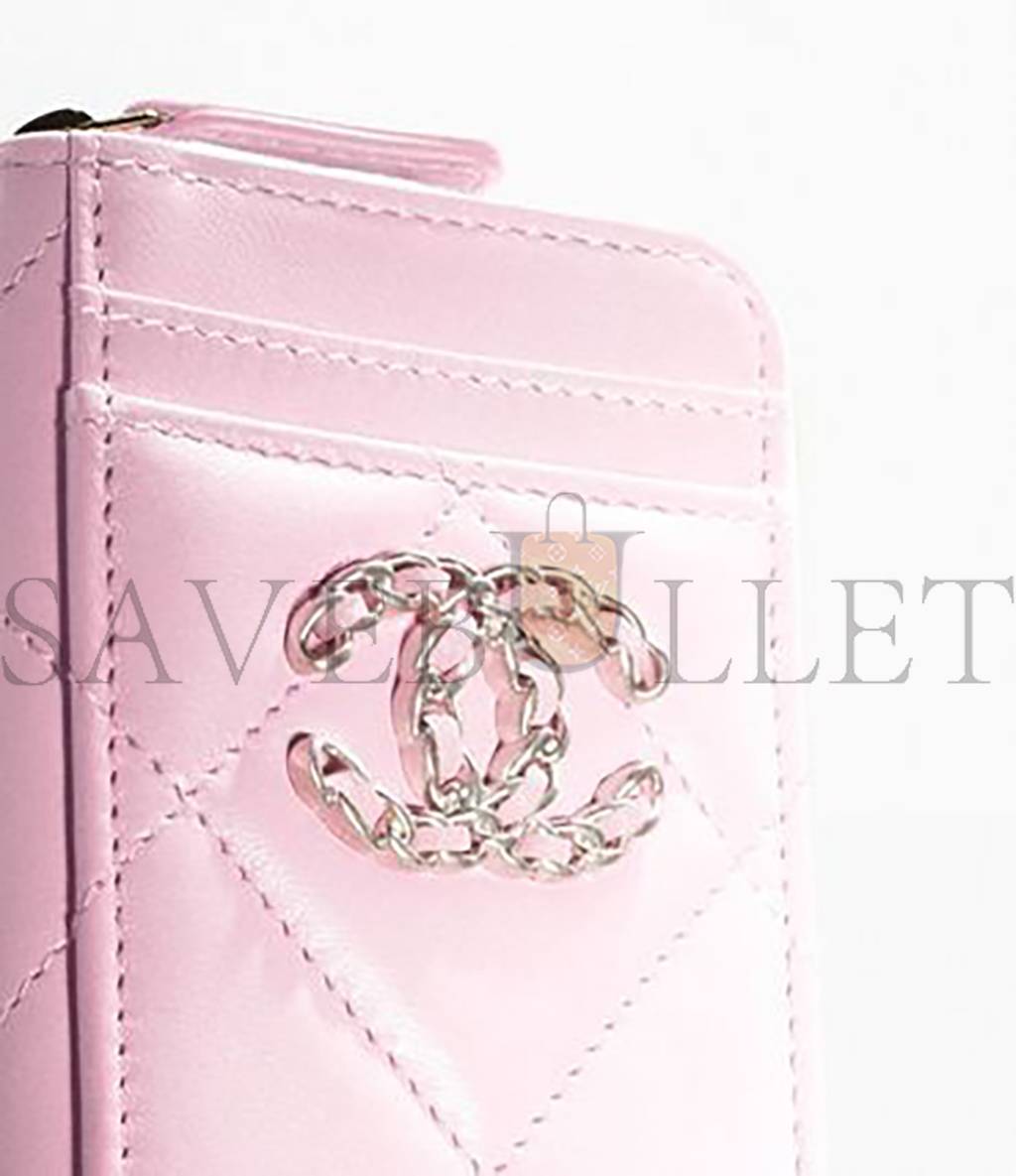 CHANEL 19 ZIPPED COIN PURSE AP2701 B07327 NH622 (11*8*2.5cm) CHANEL 19 ZIPPED COIN PURSE AP2701 B07327 NH622 (11*8*2.5cm)